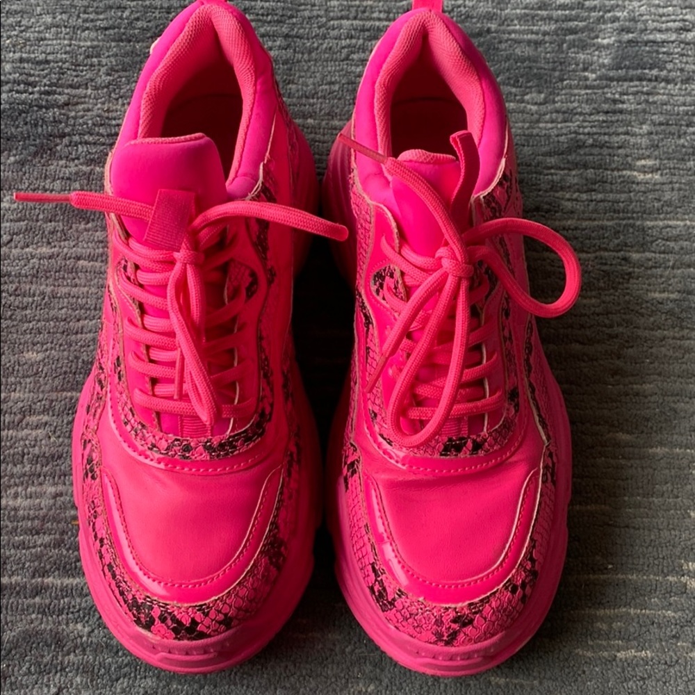 Jessica Simpson Hot Pink Tennis Shoes